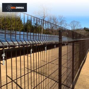 Wire mesh panels with coating for solar power plants