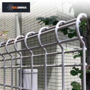 Electro-welded wire fence. Half circle coated with PVC